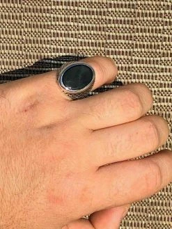 Real Solid 925 Sterling Silver Black Onyx Mens LARGE Signet Pinky Ring All Sizes -Harlem Bling Shop harlembling real solid 925 sterling silver black onyx mens large signet pinky ring all sizes 94819.1664376469