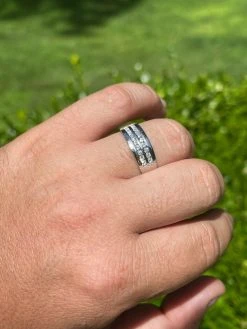 Real Solid 925 Sterling Silver Diamond Ring Iced Pinky Or Wedding Band Mens Out -Harlem Bling Shop harlembling real solid 925 sterling silver diamond ring iced pinky or wedding band mens out 14863.1664375353