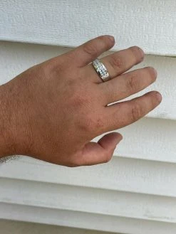 Real Solid 925 Sterling Silver Diamond Ring Iced Pinky Or Wedding Band Mens Out -Harlem Bling Shop harlembling real solid 925 sterling silver diamond ring iced pinky or wedding band mens out 27319.1664386929