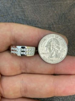 Real Solid 925 Sterling Silver Diamond Ring Iced Pinky Or Wedding Band Mens Out -Harlem Bling Shop harlembling real solid 925 sterling silver diamond ring iced pinky or wedding band mens out 65363.1664372392