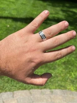 Real Solid 925 Sterling Silver Diamond Ring Iced Pinky Or Wedding Band Mens Out -Harlem Bling Shop harlembling real solid 925 sterling silver diamond ring iced pinky or wedding band mens out 70086.1664379355