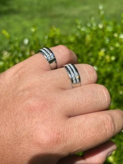 Real Solid 925 Sterling Silver Diamond Ring Iced Pinky Or Wedding Band Mens Out -Harlem Bling Shop harlembling real solid 925 sterling silver diamond ring iced pinky or wedding band mens out 71115.1664397147