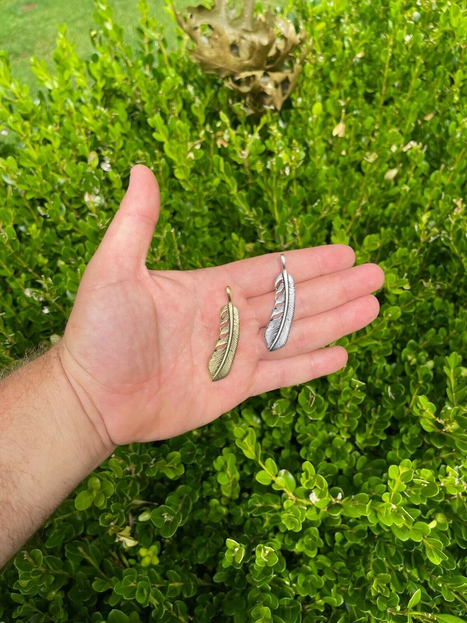 Real Solid 925 Sterling Silver Eagle Feather Pendant Necklace Gold Mens Womens 5 Real Solid 925 Sterling Silver Eagle Feather Pendant Necklace Gold Mens Womens - Image 3