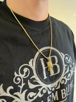 Real Solid 925 Sterling Silver / Gold Bulldog Bull Terrier Dog Pendant Necklace 16 Real Solid 925 Sterling Silver / Gold Bulldog Bull Terrier Dog Pendant Necklace -Harlem Bling Shop harlembling real solid 925 sterling silver gold bulldog bull terrier dog pendant necklace 36554.1664358946