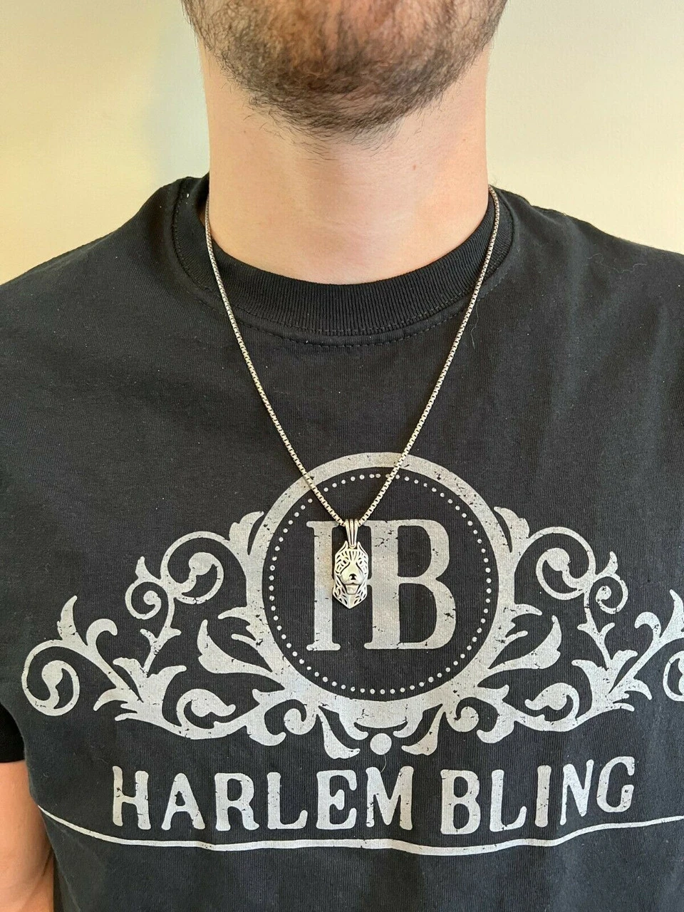 Real Solid 925 Sterling Silver / Gold Pit Bull Dog Cane Corso Pendant Necklace 7 Real Solid 925 Sterling Silver / Gold Pit Bull Dog Cane Corso Pendant Necklace - Image 5