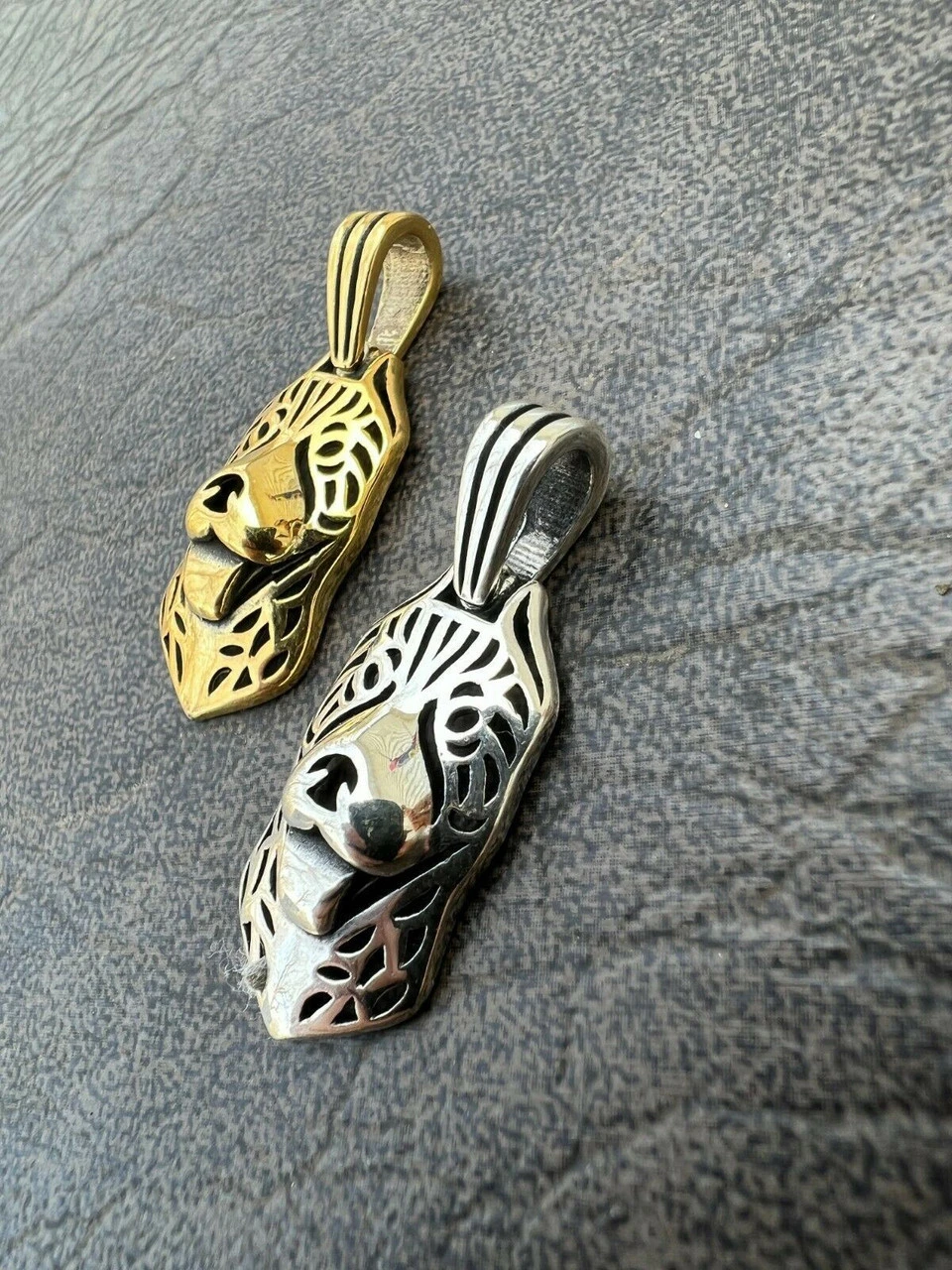 Real Solid 925 Sterling Silver / Gold Pit Bull Dog Cane Corso Pendant Necklace 11 Real Solid 925 Sterling Silver / Gold Pit Bull Dog Cane Corso Pendant Necklace - Image 9