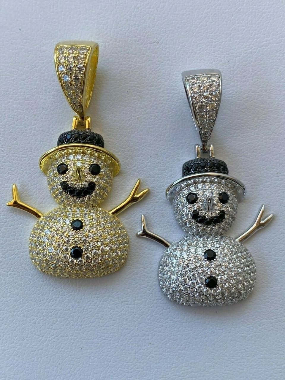 Real Solid 925 Sterling Silver Hip Hop Pendant Necklace Snowman Frosty Emoji ⛄ 12 Real Solid 925 Sterling Silver Hip Hop Pendant Necklace Snowman Frosty Emoji ⛄ - Image 10