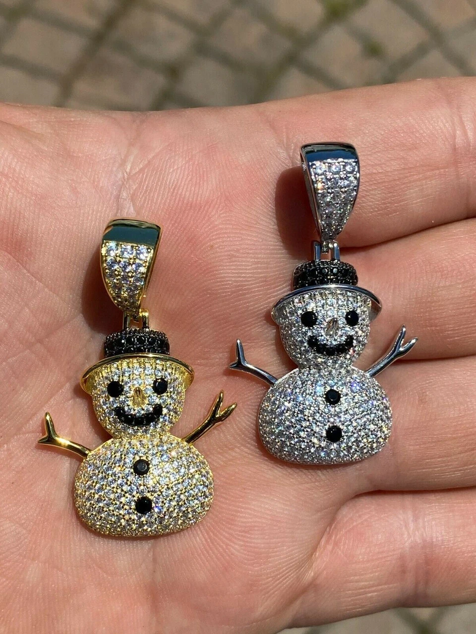 Real Solid 925 Sterling Silver Hip Hop Pendant Necklace Snowman Frosty Emoji ⛄ 10 Real Solid 925 Sterling Silver Hip Hop Pendant Necklace Snowman Frosty Emoji ⛄ - Image 8