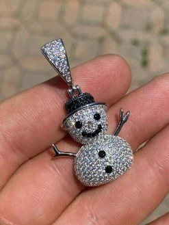 Real Solid 925 Sterling Silver Hip Hop Pendant Necklace Snowman Frosty Emoji ⛄ 16 Real Solid 925 Sterling Silver Hip Hop Pendant Necklace Snowman Frosty Emoji ⛄ -Harlem Bling Shop harlembling real solid 925 sterling silver hip hop pendant necklace snowman frosty emoji 72774.1664394898