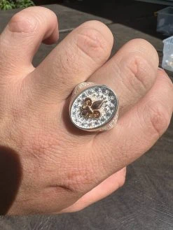 Real Solid 925 Sterling Silver Iced CZ Pinky Ring Hip Hop French Fleur De Lis 17 Real Solid 925 Sterling Silver Iced CZ Pinky Ring Hip Hop French Fleur De Lis -Harlem Bling Shop harlembling real solid 925 sterling silver iced cz pinky ring hip hop french fleur de lis 72714.1664301120