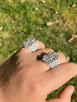Real Solid 925 Sterling Silver Men's Hip Hop Dollar Sign $ Iced Pimped Out Ring -Harlem Bling Shop harlembling real solid 925 sterling silver mens hip hop dollar sign dollar iced pimped out ring 26541.1664397474