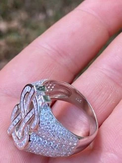 Real Solid 925 Sterling Silver Men's Hip Hop Dollar Sign $ Iced Pimped Out Ring -Harlem Bling Shop harlembling real solid 925 sterling silver mens hip hop dollar sign dollar iced pimped out ring 75866.1664398930