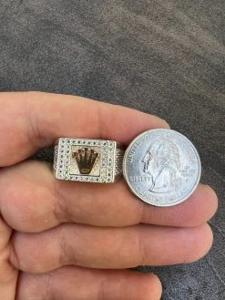 Real Solid 925 Sterling Silver W. 14k Rose Gold Iced Out Crown Diamond Pinky Ring Hip Hop 24 Real Solid 925 Sterling Silver W. 14k Rose Gold Iced Out Crown Diamond Pinky Ring Hip Hop -Harlem Bling Shop harlembling real solid 925 sterling silver w 14k rose gold iced out crown diamond pinky ring hip hop 46751.1664300230