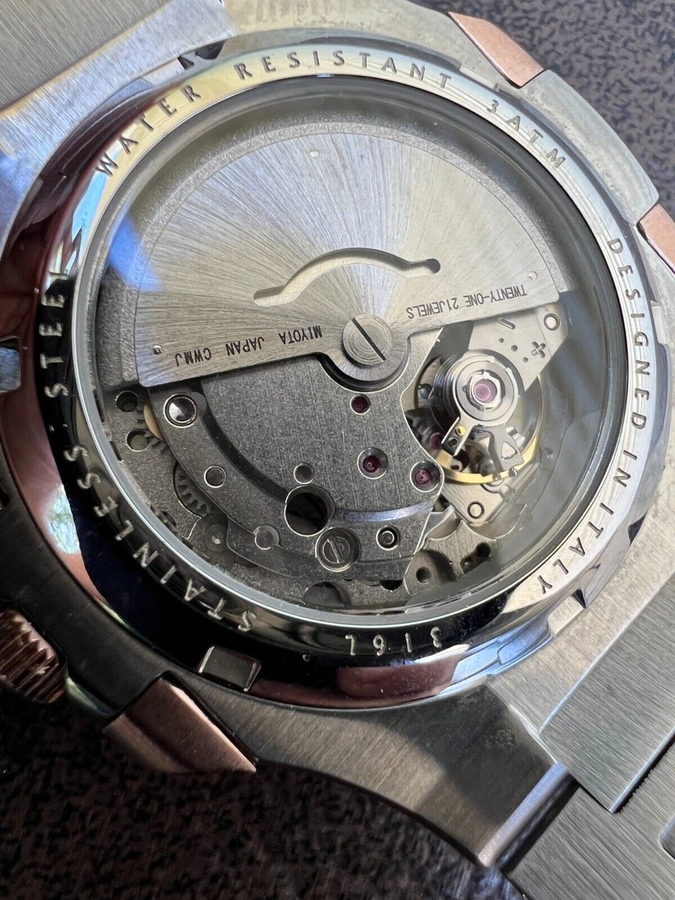 Real Stainless & 14k Rose Gold Iced 2ct Moissanite Plain Watch Pass Diamond Test 6 Real Stainless & 14k Rose Gold Iced 2ct Moissanite Plain Watch Pass Diamond Test - Image 4