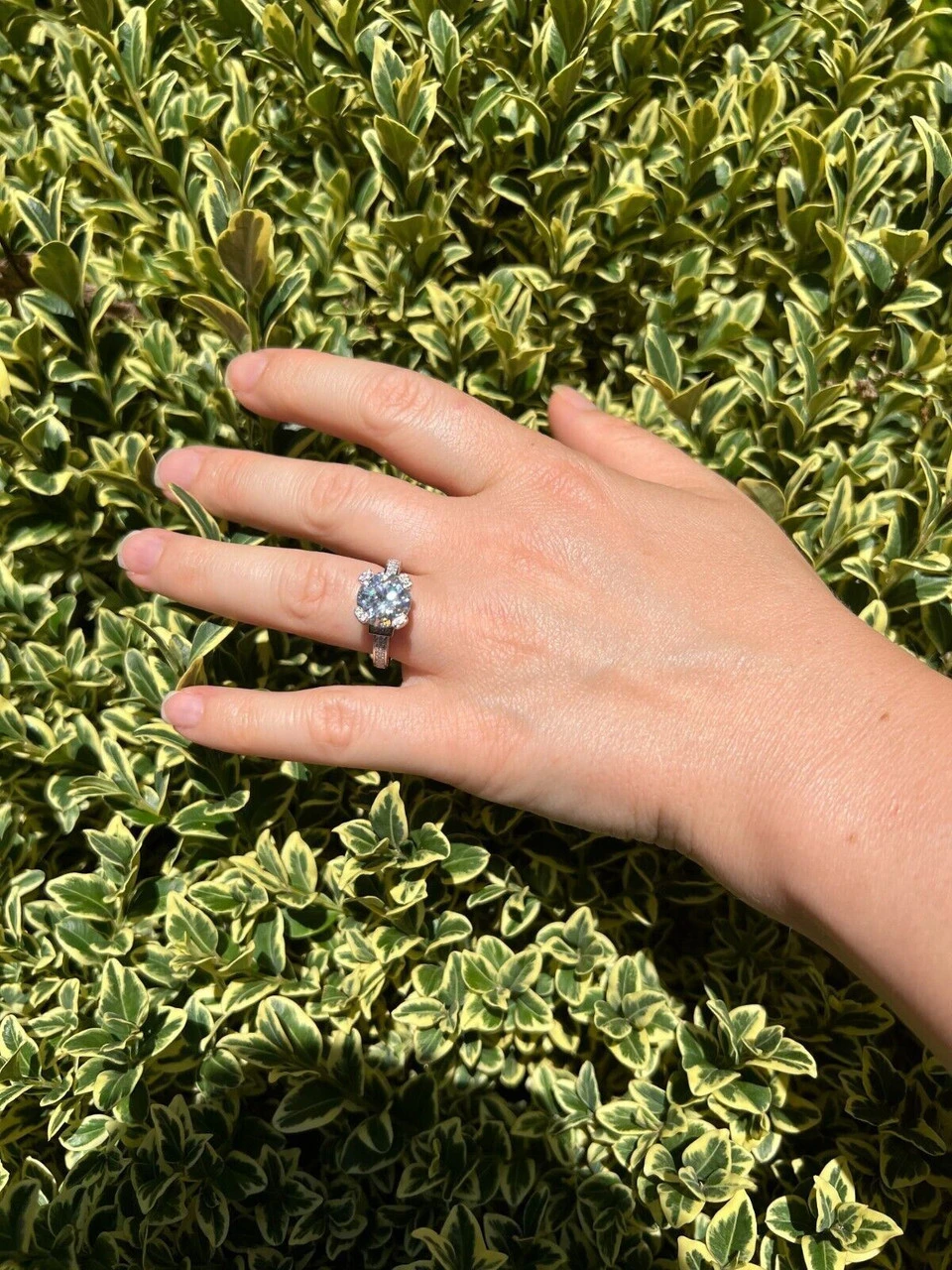 Real VVS D Color Moissanite Engagement Promise Ring 925 Silver 1.2-4.2ct Sz 4-10 14 Real VVS D Color Moissanite Engagement Promise Ring 925 Silver 1.2-4.2ct Sz 4-10 - Image 12