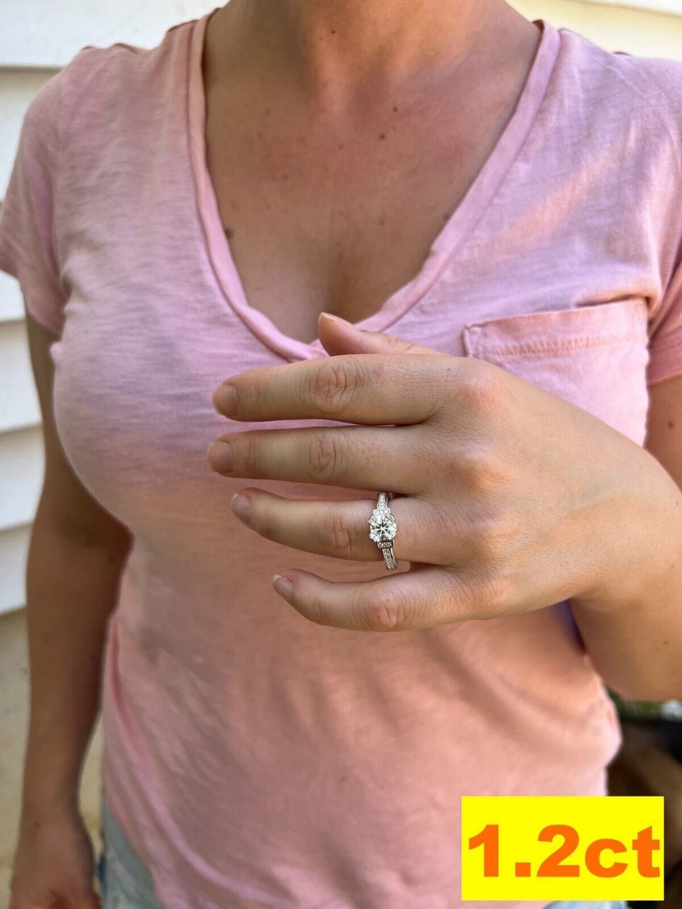 Real VVS D Color Moissanite Engagement Promise Ring 925 Silver 1.2-4.2ct Sz 4-10 13 Real VVS D Color Moissanite Engagement Promise Ring 925 Silver 1.2-4.2ct Sz 4-10 - Image 11