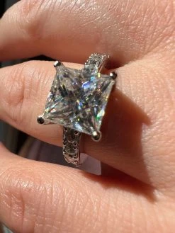 Real VVS D Square Princess Cut Moissanite Engagement Promise Ring 925 Silver 24 Real VVS D Square Princess Cut Moissanite Engagement Promise Ring 925 Silver -Harlem Bling Shop harlembling real vvs d square princess cut moissanite engagement promise ring 925 silver 61755.1664299714