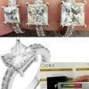 Real VVS D Square Princess Cut Moissanite Engagement Promise Ring 925 Silver -Harlem Bling Shop harlembling real vvs d square princess cut moissanite engagement promise ring 925 silver 62219.1664301624