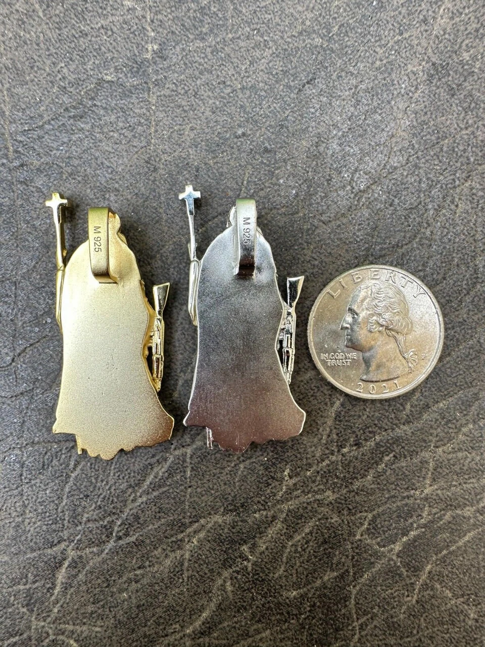 Santa Muerte Grim Reaper Death Pendant W. AK47 925 Silver / Gold Plated Necklace 9 Santa Muerte Grim Reaper Death Pendant W. AK47 925 Silver / Gold Plated Necklace - Image 7