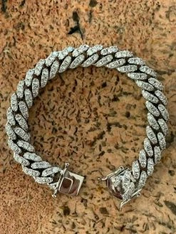 Silver Mens Miami Cuban Bracelet Real Iced Moissanite Pass Diamond Tester HEAVY 17 Silver Mens Miami Cuban Bracelet Real Iced Moissanite Pass Diamond Tester HEAVY -Harlem Bling Shop harlembling silver mens miami cuban bracelet real iced moissanite pass diamond tester heavy 52329.1664383343
