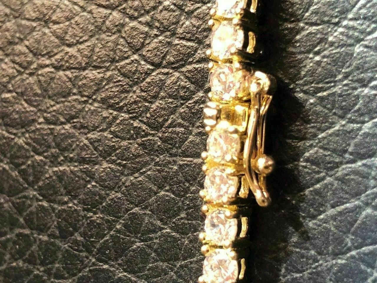 Single Row Tennis Chain W. Cross 14k Gold & 925 Sterling Silver 40ct Diamond 11 Single Row Tennis Chain W. Cross 14k Gold & 925 Sterling Silver 40ct Diamond - Image 9