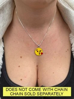 Smiley Blow Kiss Love Emoji Solid 925 Sterling Silver 1" Pendant For Necklace 15 Smiley Blow Kiss Love Emoji Solid 925 Sterling Silver 1" Pendant For Necklace -Harlem Bling Shop harlembling smiley blow kiss love emoji solid 925 sterling silver 1 pendant for necklace 58271.1664383801