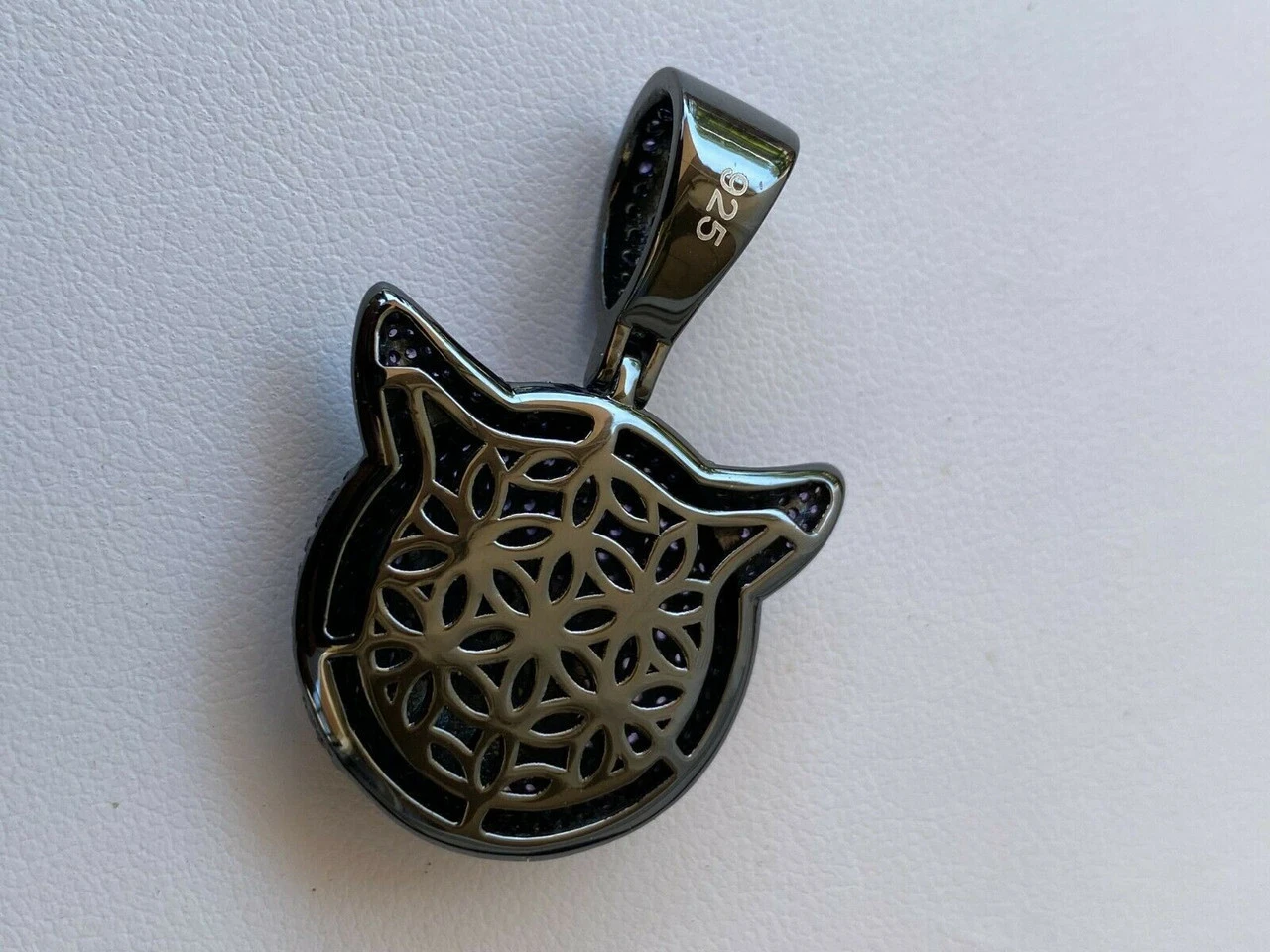 Smiling Devil Emoji Pendant Solid 925 Silver ICY Diamond Hip Hop Iced Diamond 1" 9 Smiling Devil Emoji Pendant Solid 925 Silver ICY Diamond Hip Hop Iced Diamond 1" - Image 7