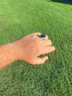 Solid 10k Gold & 925 Sterling Silver Black Onyx Mens LARGE Ring Sizes 7-13 Pinky -Harlem Bling Shop harlembling solid 10k gold and 925 sterling silver black onyx mens large ring sizes 7 13 pinky 62348.1664380641