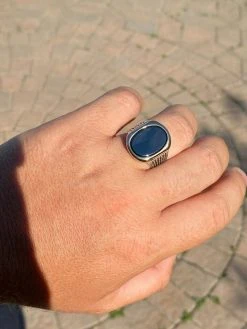 Solid 10k Gold & 925 Sterling Silver Black Onyx Mens LARGE Ring Sizes 7-13 Pinky -Harlem Bling Shop harlembling solid 10k gold and 925 sterling silver black onyx mens large ring sizes 7 13 pinky 92662.1664373481