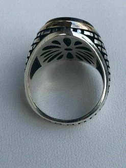 Solid 10k Gold & 925 Sterling Silver Tiger's Eye Mens Ring Size 7-13 Pinky -Harlem Bling Shop harlembling solid 10k gold and 925 sterling silver tigers eye mens ring size 7 13 pinky 17087.1664381045