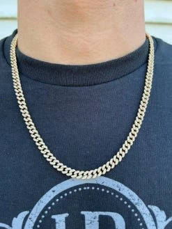 Solid 10k Gold Iced MOISSANITE 6mm Miami Cuban Chain Necklace Pass Diamond Test 24 Solid 10k Gold Iced MOISSANITE 6mm Miami Cuban Chain Necklace Pass Diamond Test -Harlem Bling Shop harlembling solid 10k gold iced moissanite 6mm miami cuban chain necklace pass diamond test 21540.1664358935