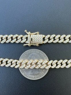 Solid 10k Gold Iced MOISSANITE 6mm Miami Cuban Chain Necklace Pass Diamond Test 20 Solid 10k Gold Iced MOISSANITE 6mm Miami Cuban Chain Necklace Pass Diamond Test -Harlem Bling Shop harlembling solid 10k gold iced moissanite 6mm miami cuban chain necklace pass diamond test 62998.1664361129