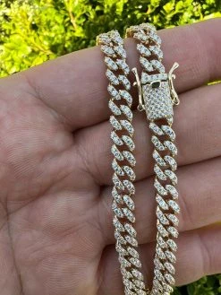 Solid 10k Gold Iced MOISSANITE 6mm Miami Cuban Chain Necklace Pass Diamond Test 25 Solid 10k Gold Iced MOISSANITE 6mm Miami Cuban Chain Necklace Pass Diamond Test -Harlem Bling Shop harlembling solid 10k gold iced moissanite 6mm miami cuban chain necklace pass diamond test 93300.1664362911