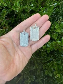 Solid 10k Yellow Or White Gold Iced 3.9ct Moissanite Dog Tag Pendant Necklace 30 Solid 10k Yellow Or White Gold Iced 3.9ct Moissanite Dog Tag Pendant Necklace -Harlem Bling Shop harlembling solid 10k yellow or white gold iced 3.9ct moissanite dog tag pendant necklace 11798.1697424190