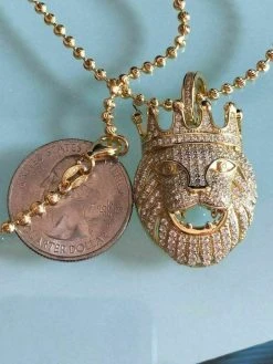 Solid 925 Silver 14k Gold Pendant Diamond African Rasta Lion LEO W. Moon Chain -Harlem Bling Shop harlembling solid 925 silver 14k gold pendant diamond african rasta lion leo w moon chain 45658.1664371739