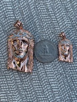 Solid 925 Silver 14k Rose Gold Finish Jesus Piece ITALY Necklace HIPHOP Real Icy 20 Solid 925 Silver 14k Rose Gold Finish Jesus Piece ITALY Necklace HIPHOP Real Icy -Harlem Bling Shop harlembling solid 925 silver 14k rose gold finish jesus piece italy necklace hiphop real icy 99052.1664400510