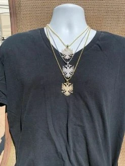 Solid 925 Silver Albanian Kosova Two Headed Eagle Pendant Diamond 2" Big Piece -Harlem Bling Shop harlembling solid 925 silver albanian kosova two headed eagle pendant diamond 2 big piece 09792.1664394943