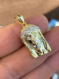 Solid 925 Silver & 14k Gold Jesus Piece HIP HOP 0.1ct REAL Natural Diamond Iced 26 Solid 925 Silver & 14k Gold Jesus Piece HIP HOP 0.1ct REAL Natural Diamond Iced -Harlem Bling Shop harlembling solid 925 silver and 14k gold jesus piece hip hop 0.1ct real natural diamond iced 11736.1664384142
