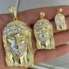 Solid 925 Silver & 14k Gold Jesus Piece HIP HOP 0.1ct REAL Natural Diamond Iced -Harlem Bling Shop harlembling solid 925 silver and 14k gold jesus piece hip hop 0.1ct real natural diamond iced 29717.1664384537