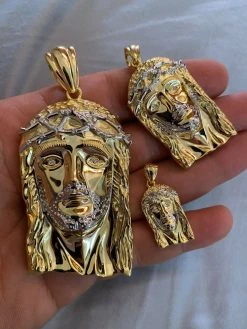Solid 925 Silver & 14k Gold Jesus Piece HIP HOP 0.1ct REAL Natural Diamond Iced 20 Solid 925 Silver & 14k Gold Jesus Piece HIP HOP 0.1ct REAL Natural Diamond Iced -Harlem Bling Shop harlembling solid 925 silver and 14k gold jesus piece hip hop 0.1ct real natural diamond iced 68029.1664396649