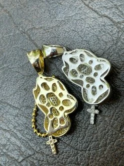 Solid 925 Silver & Gold Praying Hands W. Cross Pendant Necklace ICED Moissanite 26 Solid 925 Silver & Gold Praying Hands W. Cross Pendant Necklace ICED Moissanite -Harlem Bling Shop harlembling solid 925 silver and gold praying hands w cross pendant necklace iced moissanite 14756.1664373863