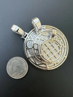 Solid 925 Silver Bling Out Iced Round Hip Hop Dog Tag Medallion Pendant Necklace 20 Solid 925 Silver Bling Out Iced Round Hip Hop Dog Tag Medallion Pendant Necklace -Harlem Bling Shop harlembling solid 925 silver bling out iced round hip hop dog tag medallion pendant necklace 16871.1664355233