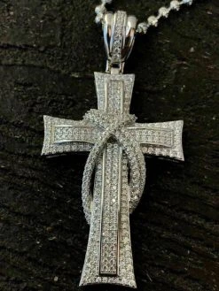 Solid 925 Silver Cross Crucifix ICY Diamond Mens Pendant 14k Gold Plated Rhodium 25 Solid 925 Silver Cross Crucifix ICY Diamond Mens Pendant 14k Gold Plated Rhodium -Harlem Bling Shop harlembling solid 925 silver cross crucifix icy diamond mens pendant 14k gold plated rhodium 85621.1665671534
