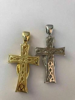 Solid 925 Silver Cross Crucifix ICY Diamond Mens Pendant 14k Gold Plated Rhodium 36 Solid 925 Silver Cross Crucifix ICY Diamond Mens Pendant 14k Gold Plated Rhodium -Harlem Bling Shop harlembling solid 925 silver cross crucifix icy diamond mens pendant 14k gold plated rhodium 88478.1664379119