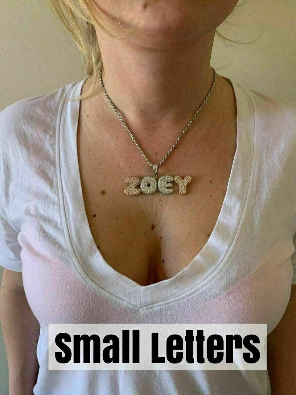 SOLID 925 SILVER Custom Bubble Letter Name Pendant Diamond FULLY ICED Bust Down 7 SOLID 925 SILVER Custom Bubble Letter Name Pendant Diamond FULLY ICED Bust Down - Image 5