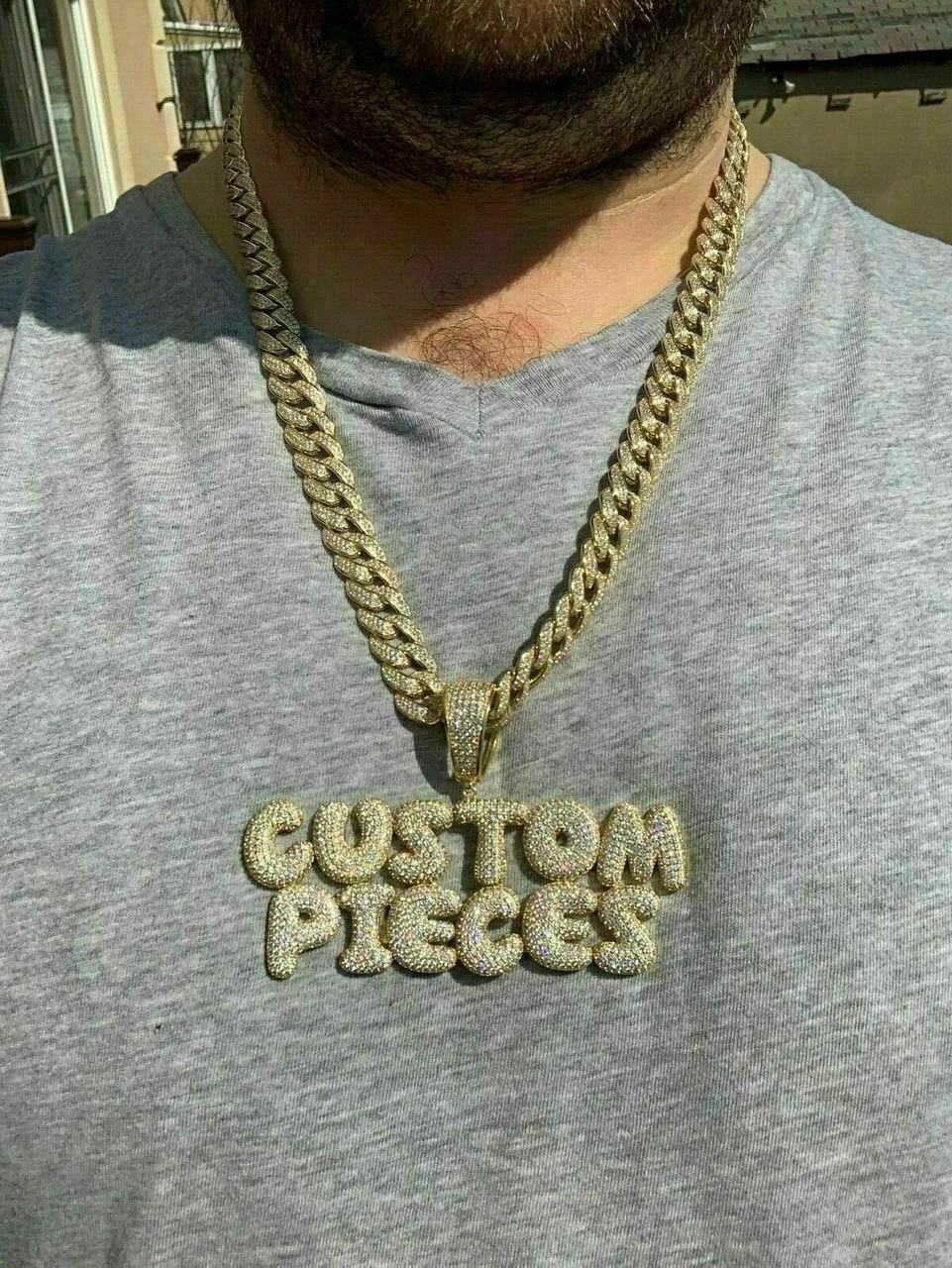 SOLID 925 SILVER Custom Bubble Letter Name Pendant Diamond FULLY ICED Bust Down 13 SOLID 925 SILVER Custom Bubble Letter Name Pendant Diamond FULLY ICED Bust Down - Image 11