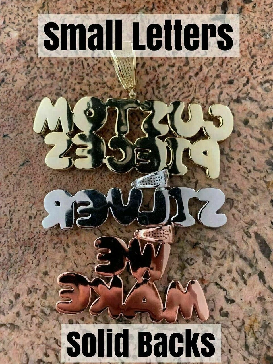 SOLID 925 SILVER Custom Bubble Letter Name Pendant Diamond FULLY ICED Bust Down 9 SOLID 925 SILVER Custom Bubble Letter Name Pendant Diamond FULLY ICED Bust Down - Image 7