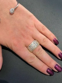 Solid 925 Silver Diamond Tennis Wedding Band Ring His Hers Set Gold ICY Pinky -Harlem Bling Shop harlembling solid 925 silver diamond tennis wedding band ring his hers set gold icy pinky 27564.1664373269