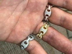 Solid 925 Silver Gucci Link Diamond Pinky RING 14k Gold Wedding Band Mens Ladies 25 Solid 925 Silver Gucci Link Diamond Pinky RING 14k Gold Wedding Band Mens Ladies -Harlem Bling Shop harlembling solid 925 silver gucci link diamond pinky ring 14k gold wedding band mens ladies 40951.1664395478