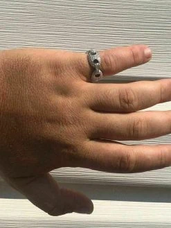 Solid 925 Silver Gucci Link Diamond RING Band Size 6 7 8 9 10 11 12 13 Pinky ICY -Harlem Bling Shop harlembling solid 925 silver gucci link diamond ring band size 6 7 8 9 10 11 12 13 pinky icy 37249.1664372162